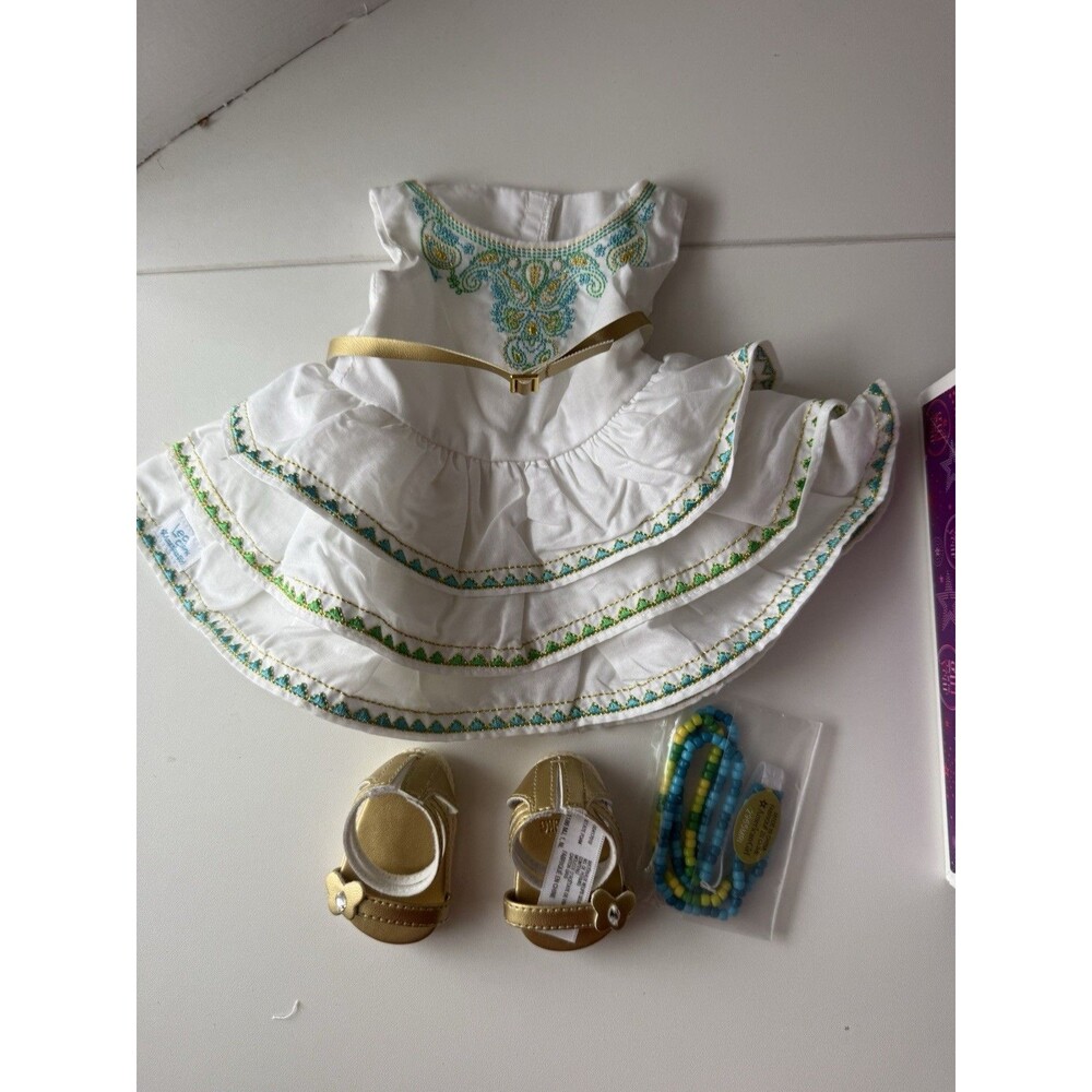American Girl Lea Celebration Outfit dress sandals headband nib